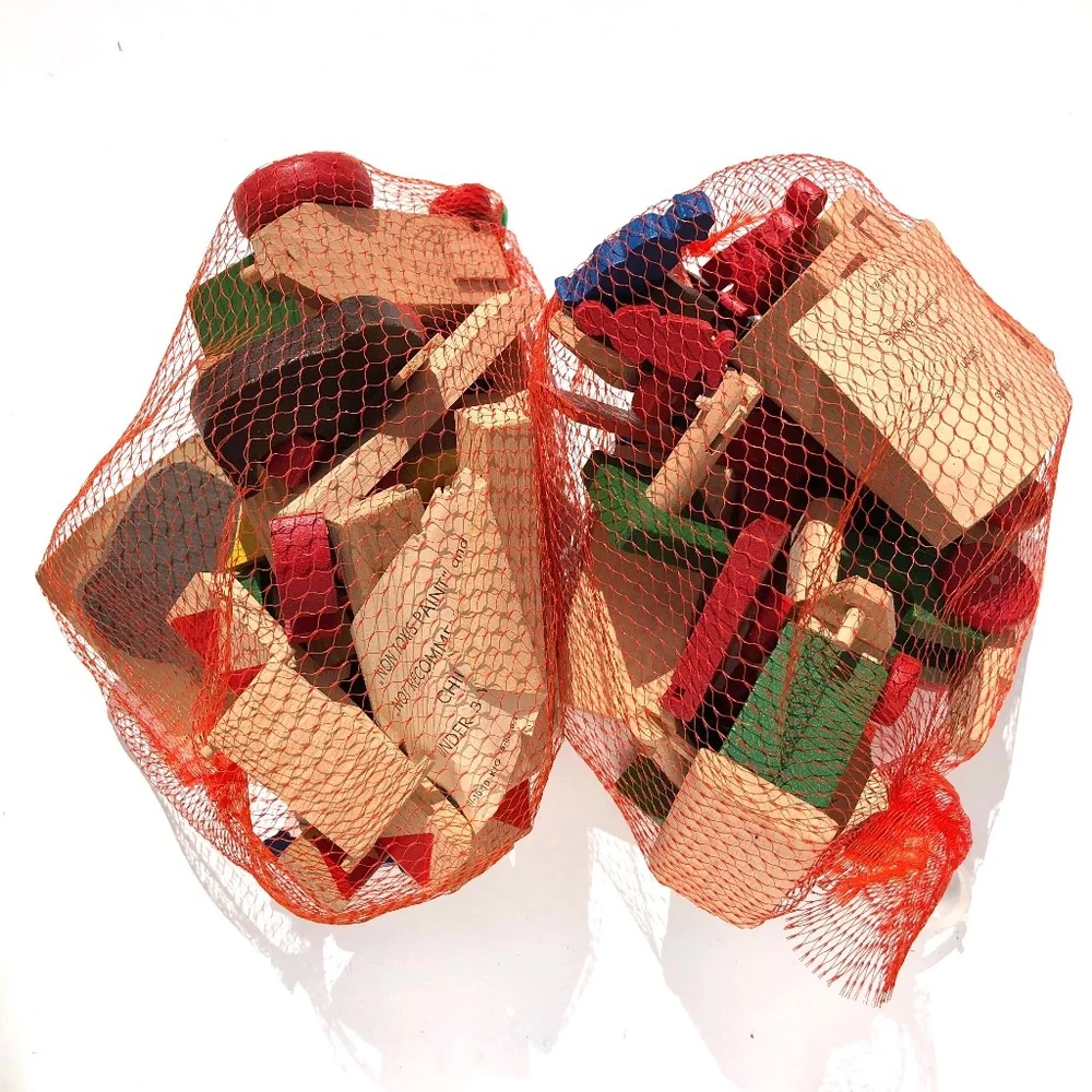 vintage Lot 2 sets East Germany Wooden Play Set Children Toy Circus Station